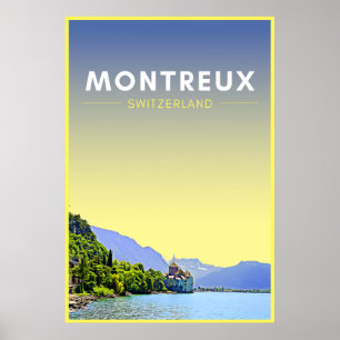 Affiche Art vintage Montreux Suisse