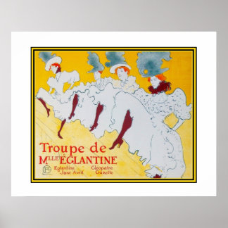 Affiche Art Vintage Toulouse Lautrec Danseurs
