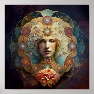 Affiche Art Visionnaire Mandala Vivant