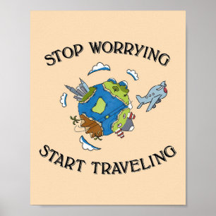 Affiche Art Voyager Voyager dans le monde