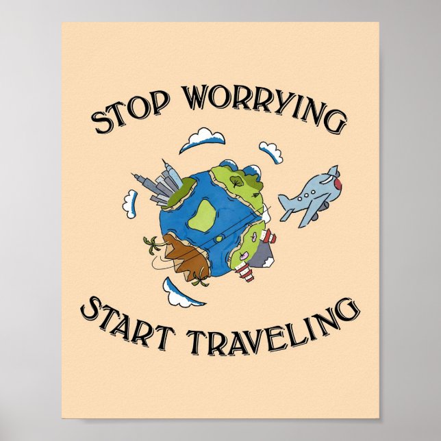 Affiche Art Voyager Voyager dans le monde (Devant)