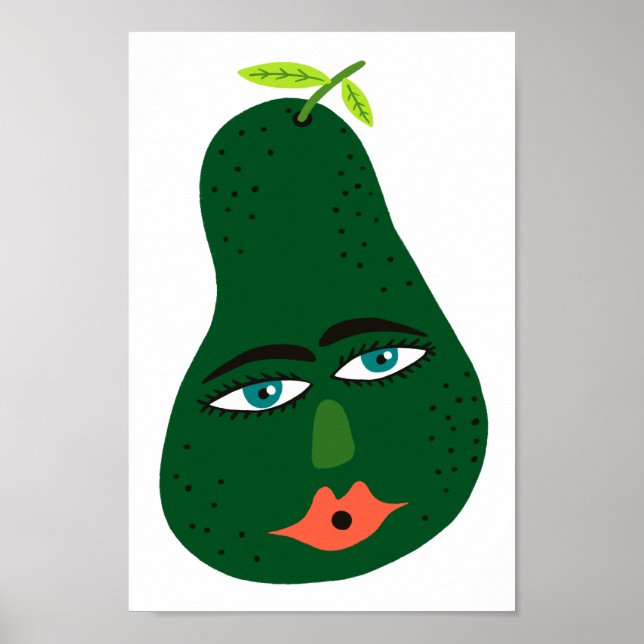 Affiche Art Whimsical Avocado (Devant)