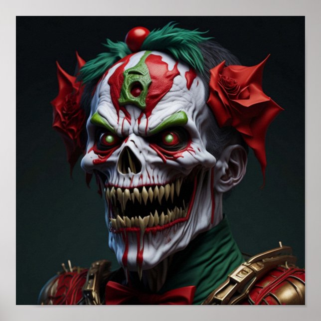 Affiche Art zombie généré par IA (Devant)