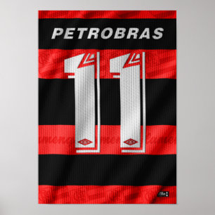 Affiche Arte Camisa Flamengo (Romário) 1996