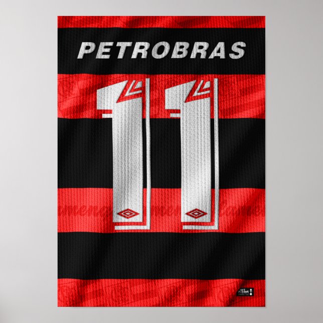 Affiche Arte Camisa Flamengo (Romário) 1996 (Devant)