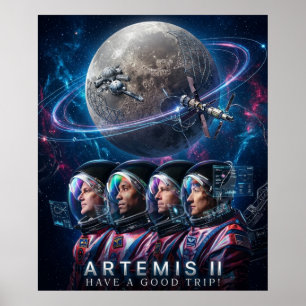 Affiche ARTEMIS II Bon Voyage