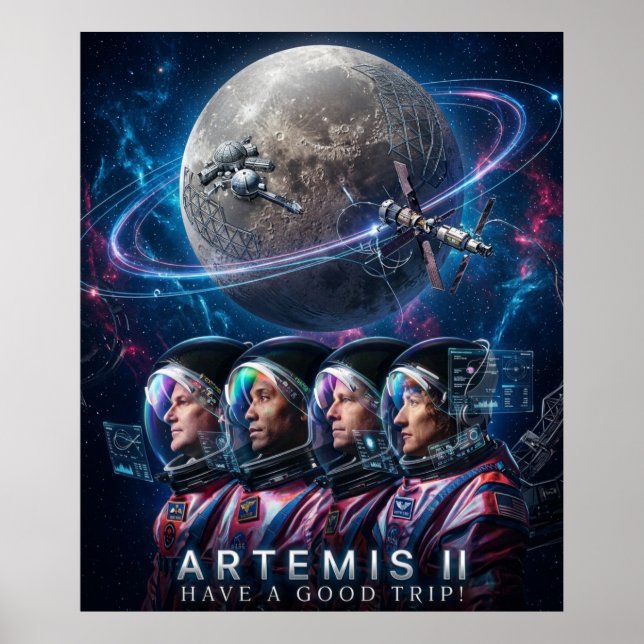 Affiche ARTEMIS II Bon Voyage (Devant)