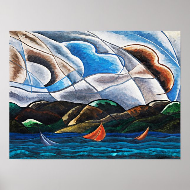 Affiche Arthur Dove, Nuages et Eau (Devant)