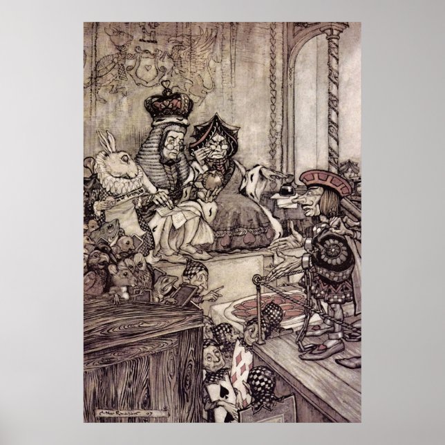 Affiche Arthur Rackham Alice Au Pays Des Merveilles (Devant)