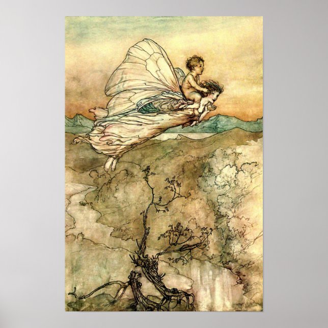 Affiche Arthur Rackham - Art vintage de conte de fées (Devant)