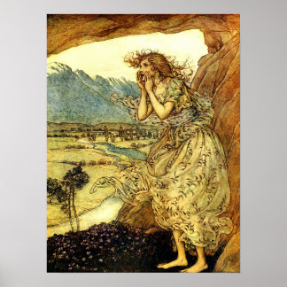 Affiche Arthur Rackham - Art vintage de conte de fées