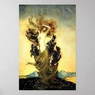 Affiche Arthur Rackham - Art vintage de conte de fées