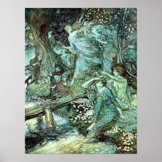 Affiche Arthur Rackham - Art vintage de conte de fées