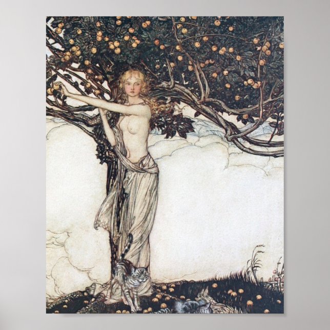 Affiche Arthur Rackham Freya (Devant)