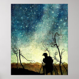 Affiche Arthur Rackham Illustration Comus Starry Night