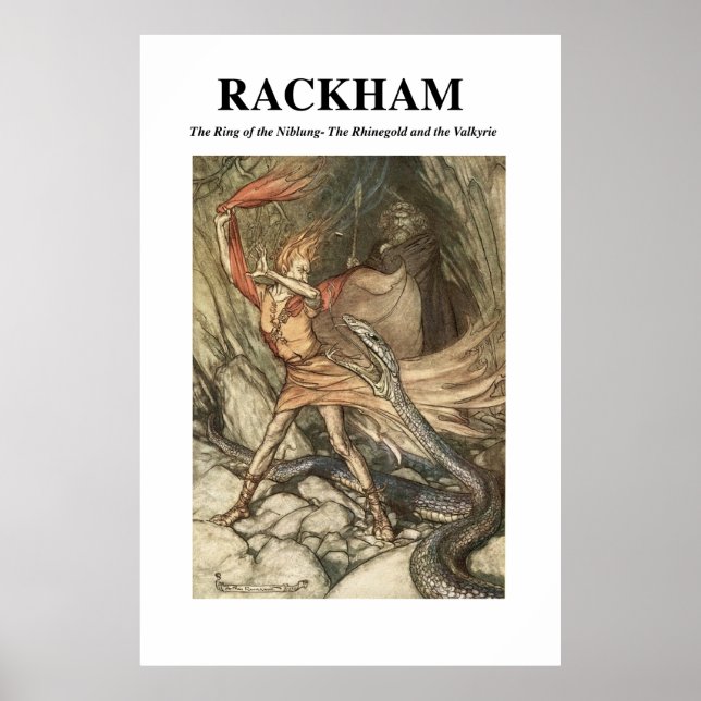 Affiche Arthur Rackham - L'anneau du Niblung (Devant)