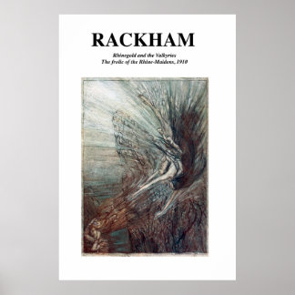 Affiche Arthur Rackham Rhinegold et les Valkyries