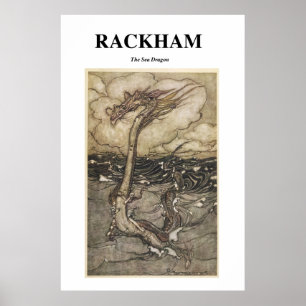 Affiche Arthur Rackham - The Sea Dragon - Art Vintage
