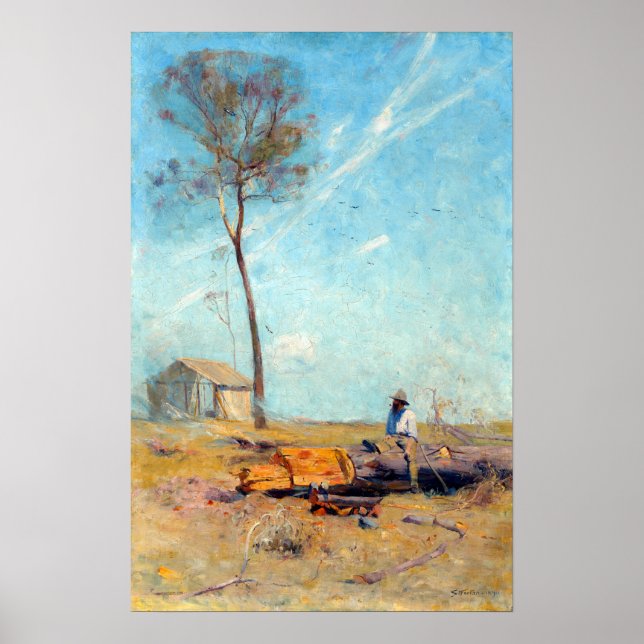 Affiche Arthur Streeton La cabane du sélecteur Whelan (Devant)