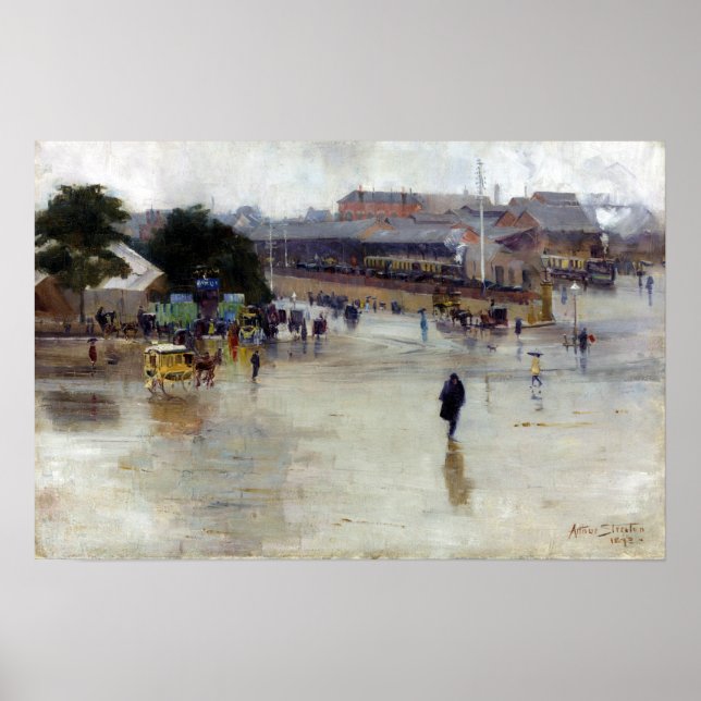 Affiche Arthur Streeton La Gare, Redfern (Devant)