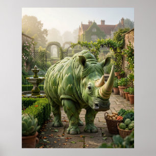 Affiche Artichaut Rhinocéros