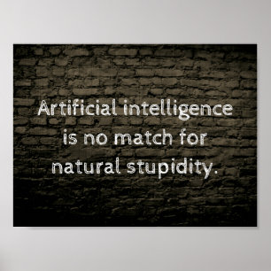 Affiche Artificial intelligence joke