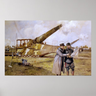Affiche Artillerie lourde sur le chemin de fer, octobre