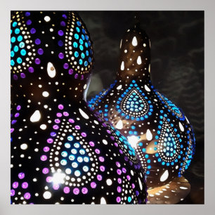 Affiche Artisanat Gourd Lanternes turques Acrylique Art