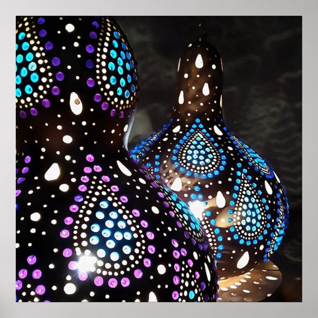 Affiche Artisanat Gourd Lanternes turques Acrylique Art (Devant)