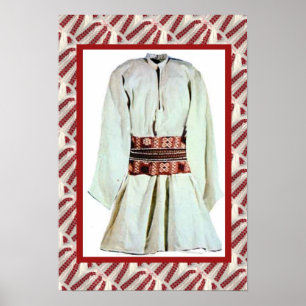 Affiche Artisanat roumain, tenue masculine brodée