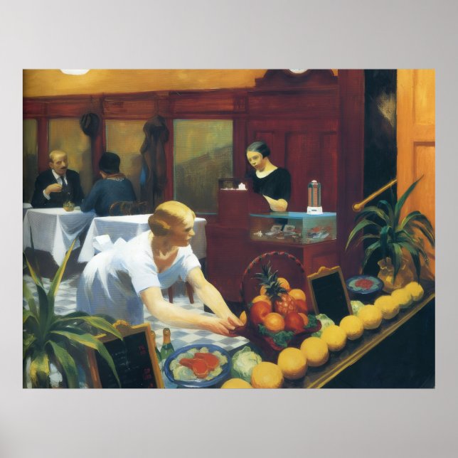 Affiche Artiste Américain Edward Hopper Vintage  (Devant)