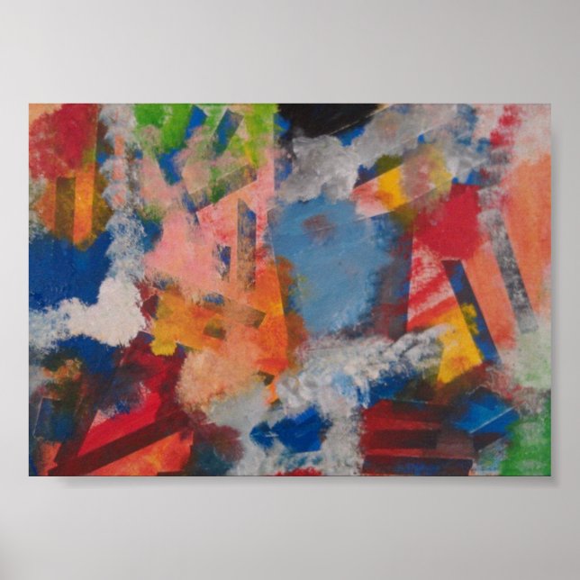 Affiche Artiste autiste - Conception abstraite (Devant)