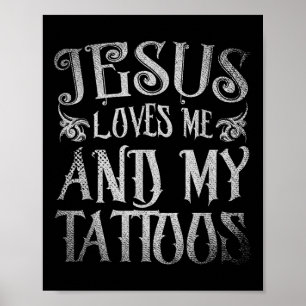 Affiche Artiste Christian Tattoo Jésus M'Aime Et Mon Tatt