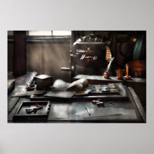 Affiche Artiste graphique - au bureau d'imprimantes