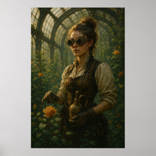 Affiche Artiste jardinier steampunk victorien