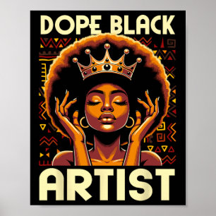 Affiche Artiste Noir Africain Américain Enseignant en Art