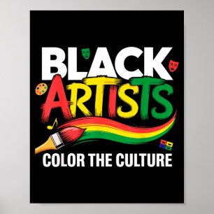 Affiche Artiste Noir Colore La Culture Mois de l'Histoire