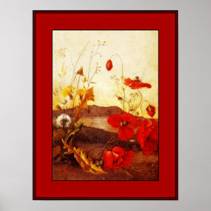 Affiche Artistes célèbres 'Poppies' huile sur toil
