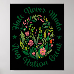Affiche Artistic Floral Democrat Président Libéral Anti Tr