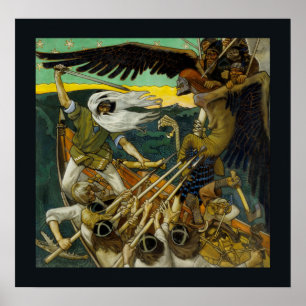 Affiche artistique "Défense" de Gallen-Kallela