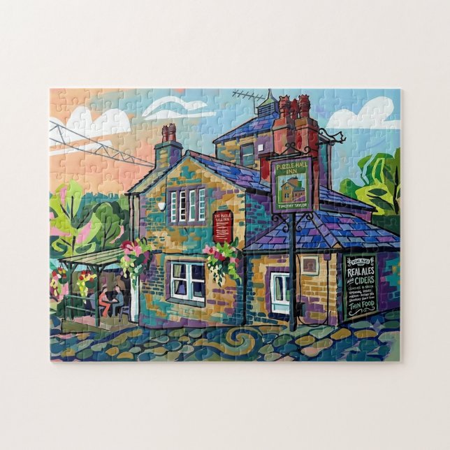 Affiche artistique du Puzzle Hall Inn, Sowerby Bri (Horizontal)