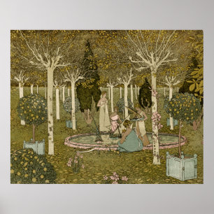 Affiche Arts et artisanat de style vintage The Park