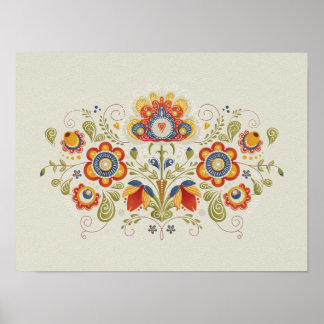 Affiche Arts floraux traditionnels slaves