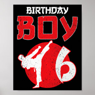 Affiche Arts Martiaux Anniversaire Karaté Taekwondo 6 Ans