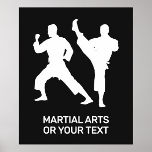 Affiche Arts martiaux avec texte et couleur personnalisés