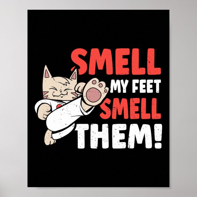 Affiche Arts Martiaux Chat Sentez Mes Pieds Sentez-Les ! F (Devant)