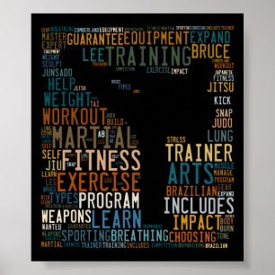 Affiche Arts martiaux Creative Word Cloud Imprimer