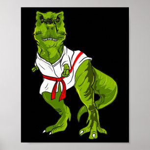 Affiche Arts martiaux de dinosaure ninja drôle de judo kar