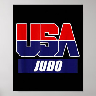 Affiche Arts martiaux de judo Équipe USA 2024