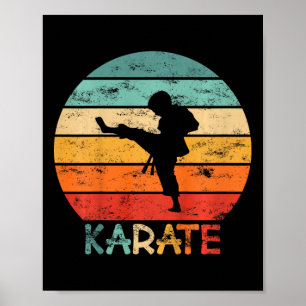 Affiche Arts martiaux de karaté pour enfants Motif grunge 